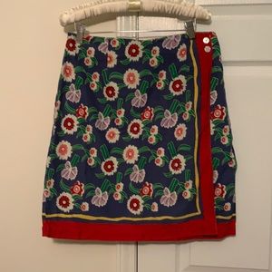 Floral wrap skirt